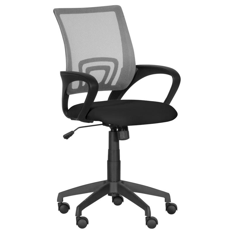 raboten-ofis-stol-carmen-7050-siv-cheren-3 Работен офис стол Carmen 7050 - сив - черен - Image 1