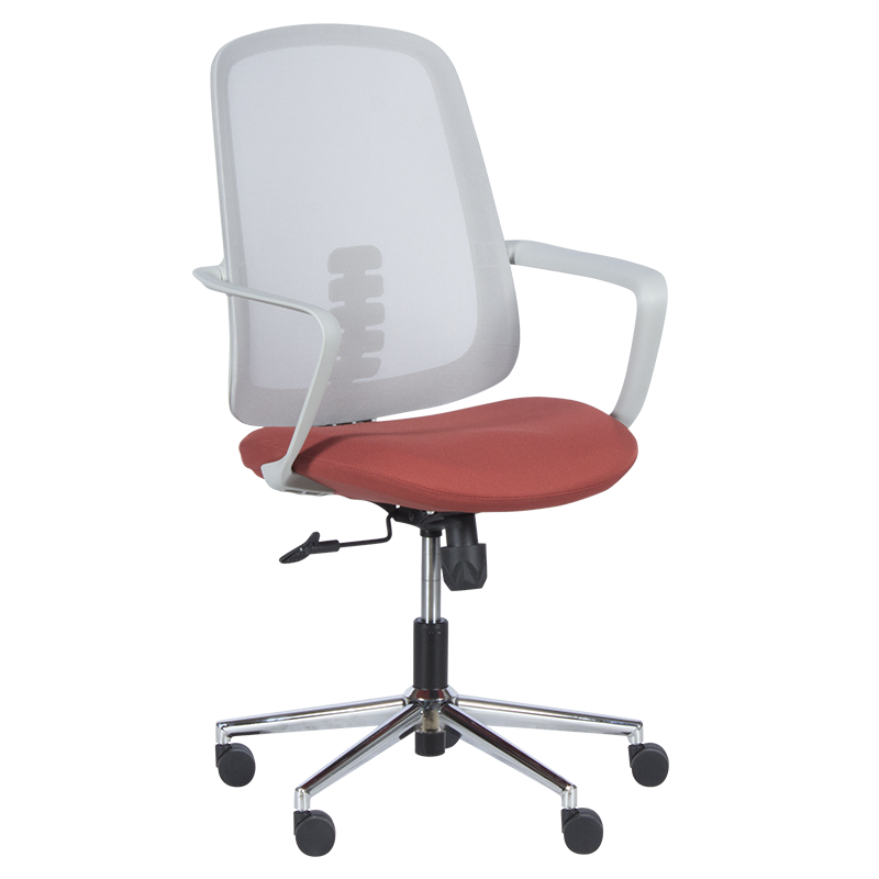 raboten-ofis-stol-carmen-7063-siv-cherven-5 Работен офис стол Carmen 7063 - сив-червен - Image 1