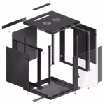 Шкаф 12U 600x600 комуникационен шкаф за монтаж на по-дълбоки устройства в офис или сървърна зона