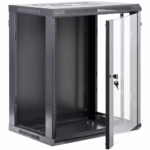Шкаф 15U 600x450 стоящ метален rack шкаф за техническо помещение, офис, склад или сървърна зона
