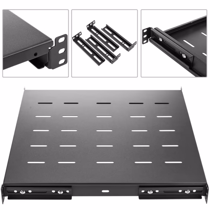 РАФТ за RACK 620mm метална опора за шкафове с голяма дълбочина и нужда от стабилно разпределение