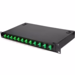 ODF 12 порта SX плъзгащ rack панел за подредена fiber optic инсталация