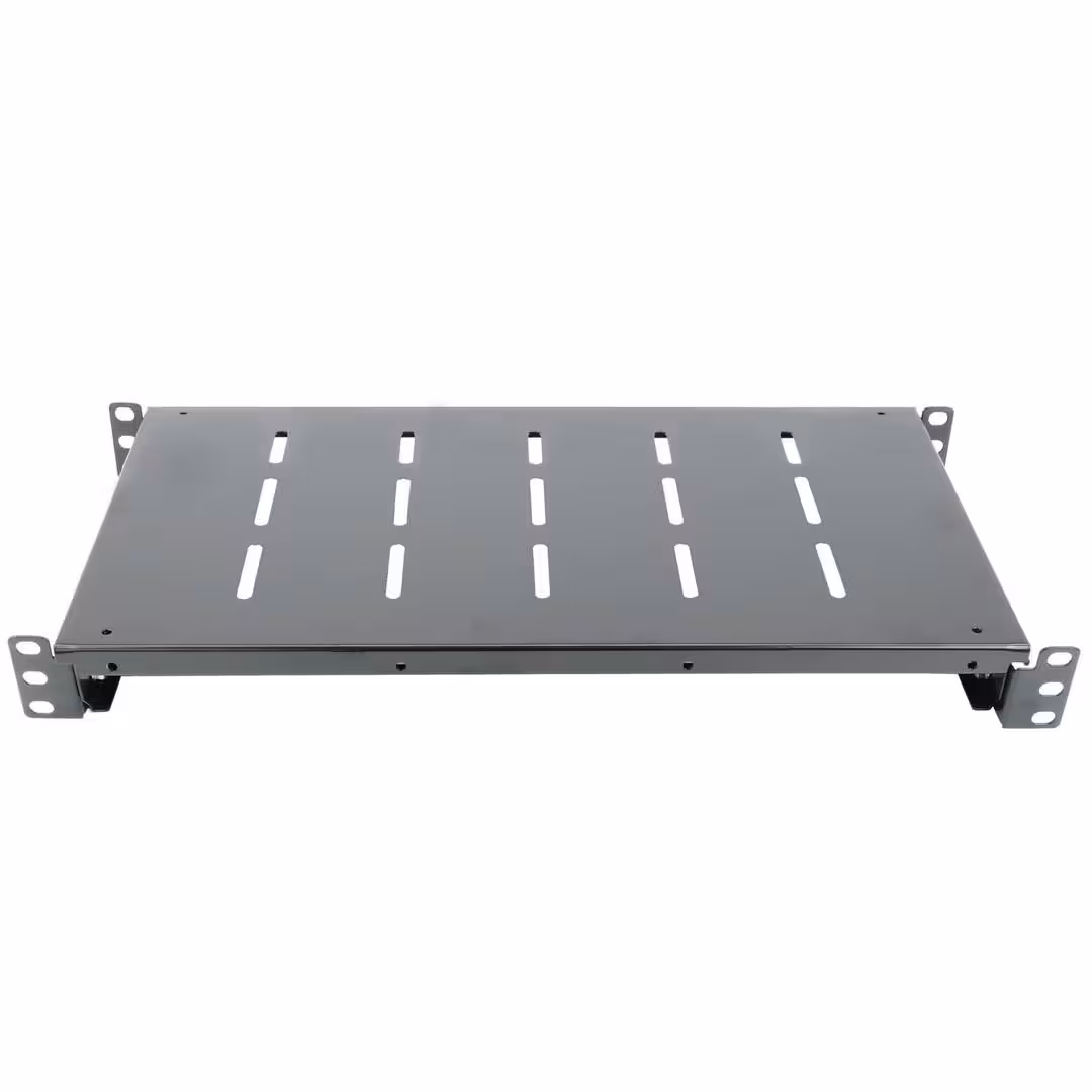 РАФТ за RACK 350mm метален рафт за 19 инчов шкаф и по-дълбоко оборудване РАФТ за RACK 350mm поставка за NVR, DVR, суич или устройство без rack монтаж
