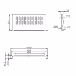 РАФТ за RACK 250mm практичен shelf за комуникационен шкаф, сървърна зона и техническо помещение