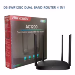 Hikvision DS-3WR12GC двубандов Wi-Fi 5 рутер с 4 външни антени 5 dBi и гигабитови портове, подходящ за дом и офис