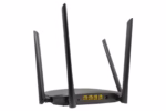 Hikvision DS-3WR12GC двубандов Wi-Fi 5 рутер с 4 външни антени 5 dBi и гигабитови портове, подходящ за дом и офис