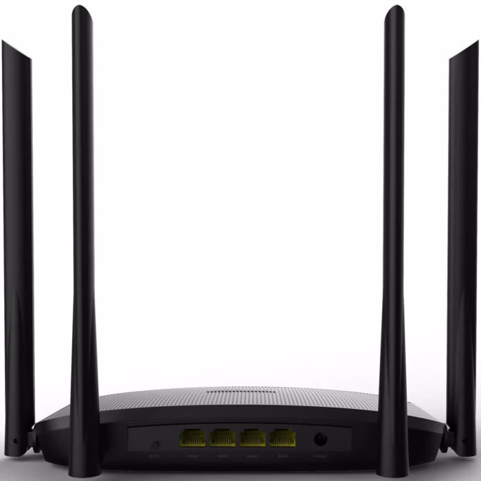 Hikvision DS-3WR12GC двубандов Wi-Fi 5 рутер с 4 външни антени 5 dBi и гигабитови портове, подходящ за дом и офис