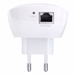 Wi-Fi удължител TP-Link TL-WA850RE, N300 2.4 GHz, включва се в контакт, LED индикатор и Ethernet порт
