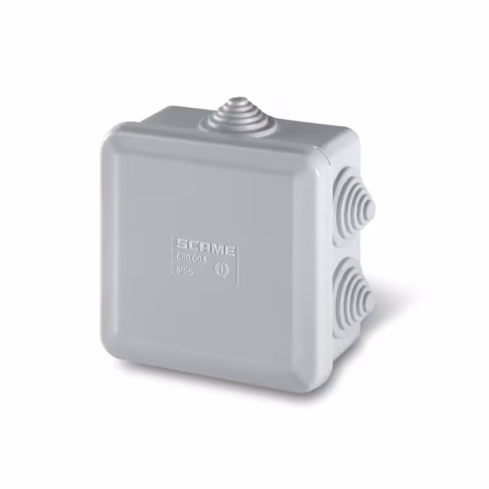 SCAME 80х80х40 junction box за защита на кабелни връзки в стени, тавани и технически помещения