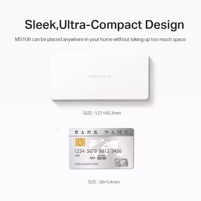 Mercusys Switch MS108 мрежов комутатор за компютри, камери и рутери