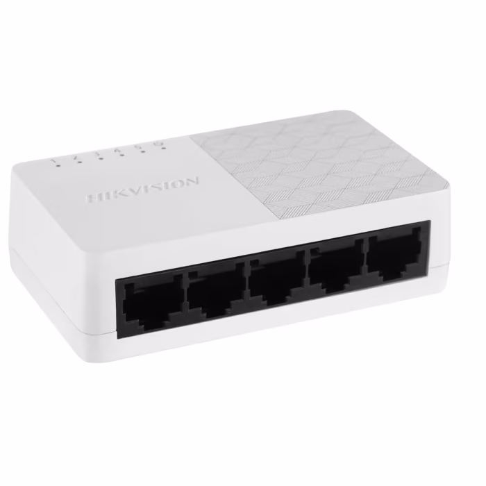 HikVision DS-3E0505D-O plug and play гигабитов разклонител за мрежа с ABS корпус