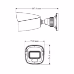 TVT 2MP TD-9421S4-C(D/PE/AW2) CCTV камера за професионално видеонаблюдение с бяла светлина и IR