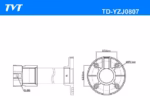 TVT TD-YZJ0807 Ceiling mounting bracket монтажен аксесоар за CCTV инсталации с чист вертикален монтаж