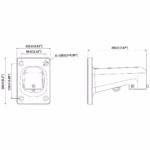 DAHUA PFB305W PTZ mount алуминиев монтажен аксесоар с размери 202.5 x 115 x 160 мм