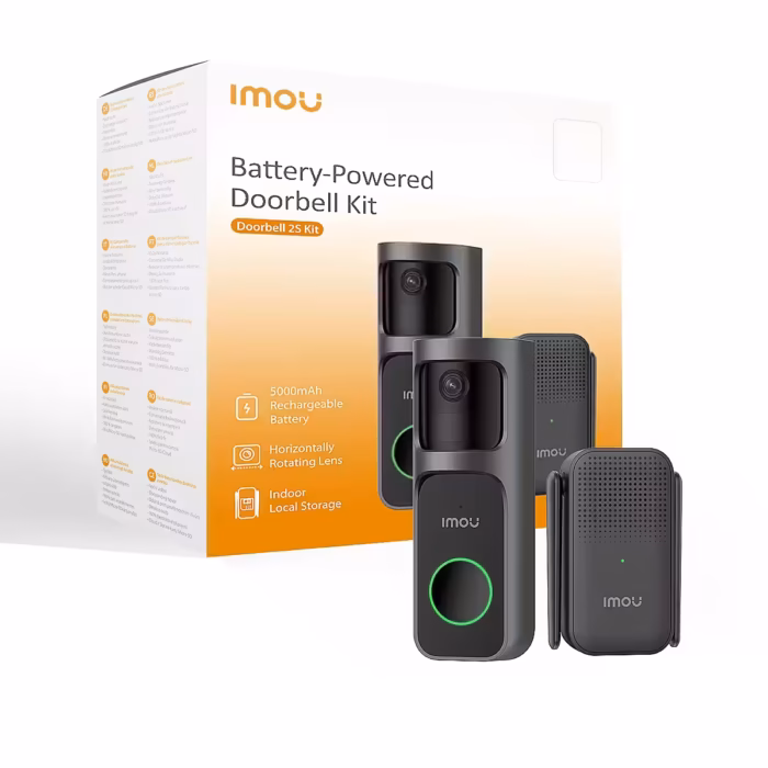 IMOU - IMOU DB 2SP 3T0W_DS3 3MP WiFi Doorbell 2S Kit 2K 5000mAh
