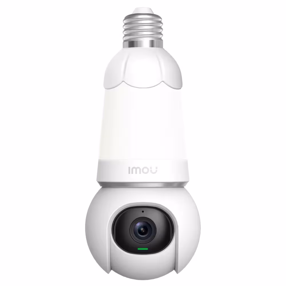 IMOU IPC-S6DP-5M0WEB 5MP Bulb Cam с E27, Smart Tracking и цветно нощно виждане IMOU IPC-S6DP-5M0WEB 5MP въртяща Wi-Fi камера с 2.8 мм обектив, 340 градуса хоризонтално движение и Smart Tracking