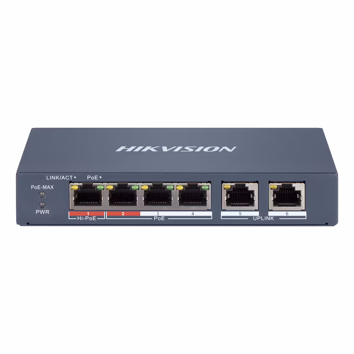 HikVision DS-3E1106HP-EI smart PoE суич за IP видеонаблюдение HikVision DS-3E1106HP-EI мрежово устройство за видеонаблюдение с PoE захранване през LAN кабел