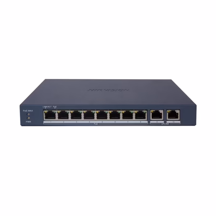 HikVision DS-3E1510P-EI/M(B) 8xGigabit PoE устройство за камери с по-висока резолюция и стабилен трафик