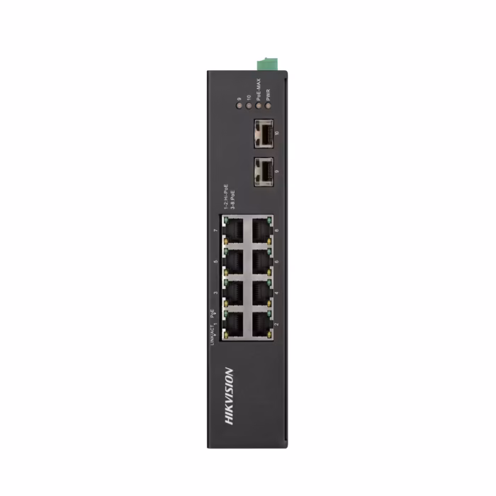 HikVision DS-3T0510HP-E/HS суич за професионално IP видеонаблюдение с централизирано захранване през LAN кабел