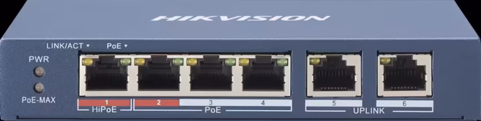 PoE - HIKVISION DS 3E0106HP 4 Port 100 Mbps Long Range PoE Switch