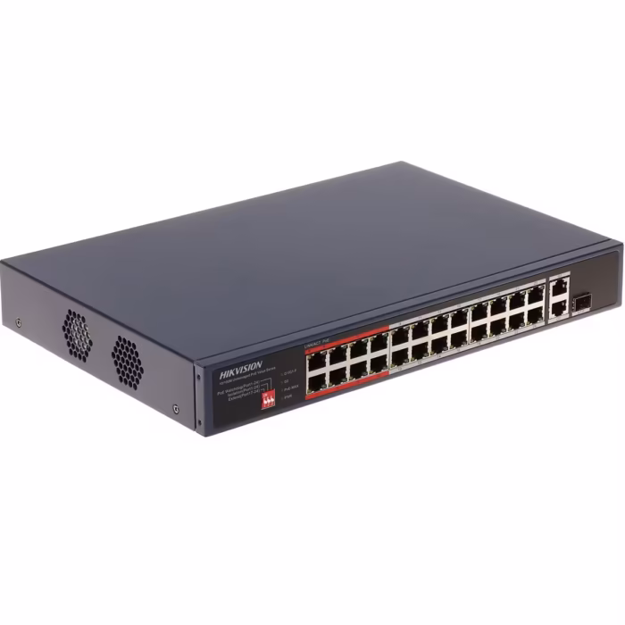 HikVision DS-3E0326P-E/M(C) PoE устройство за централно захранване на камери в склад, офис или обект