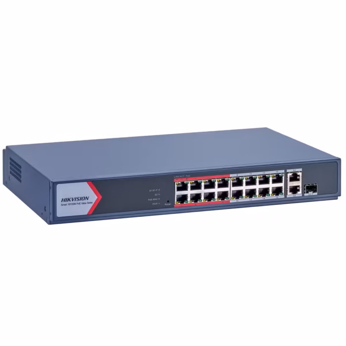 HikVision DS-3E1318P-EI/M 16x100Mbit intelligent switch за управление на IP камери в професионална мрежа
