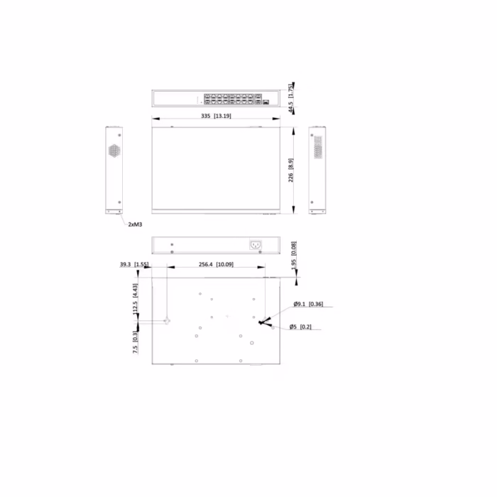 HikVision DS-3E1318P-EI/M 16x100Mbit суич за подредено CCTV окабеляване с централизирано PoE захранване