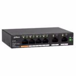 DAHUA CS4006-4GT-60 компактен Layer 2 PoE суич с 12 Gbps комутационен капацитет и метален корпус