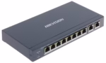 Hikvision DS-3E0310P-E/M(B) PoE суич с 8 PoE порта и 2 uplink порта за видеонаблюдение
