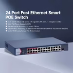 Hikvision DS-3E1326P-EI/M интелигентен PoE суич с 24 PoE порта и 2 гигабитови uplink порта