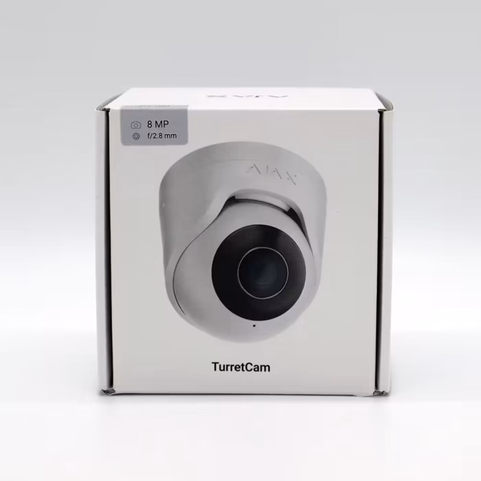 AJAX 64927.197.WH1 8MP IP Turret Camera с True WDR за ясна картина при контражур и силен светлинен контраст
