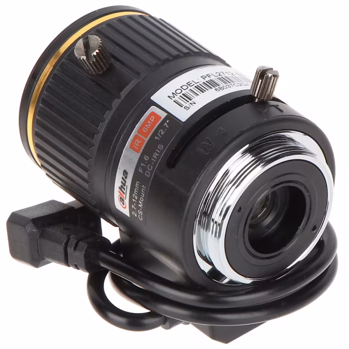 DAHUA PFL2712-E6D Обектив 6MP за 1/2.7-инчов сензор с CS монтаж и светлосила F1.6