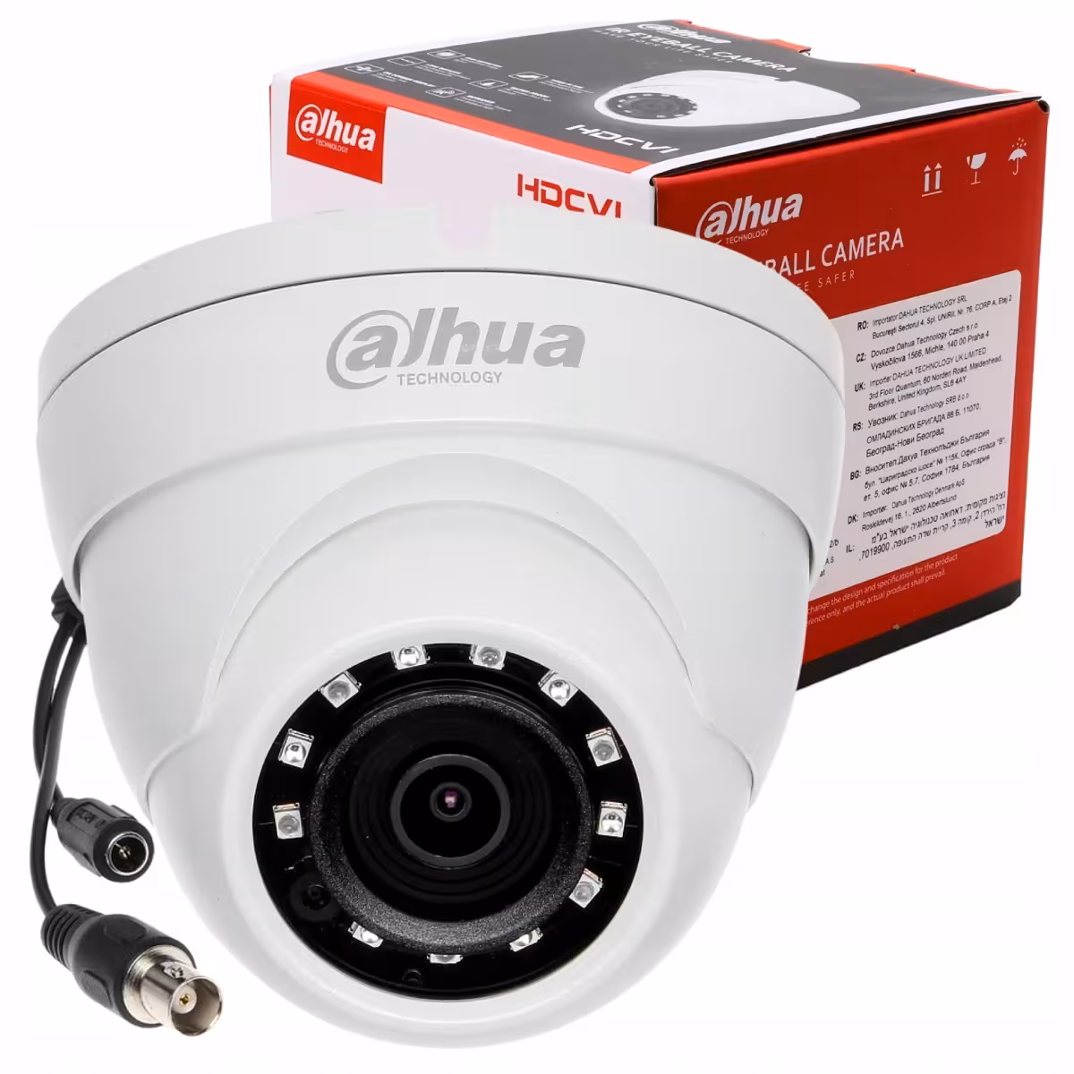 DAHUA HAC-HDW1800M-0280B 8MP HDCVI камера с 4K и 2.8 мм обектив DAHUA HAC-HDW1800M-0280B 8MP камера за видеонаблюдение с широкоъгълен 2.8 мм обектив и детайлна 4K картина