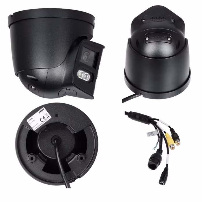 DAHUA IPC-PDW3849-A180-E2-AS-PV-0280B-Black 8MP камера с червено-сини светлини, сирена и активно възпиране