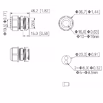 DAHUA G3416GW Water Joint водозащитен G3/4 конектор за предпазване на кабелни входове при системи за видеонаблюдение