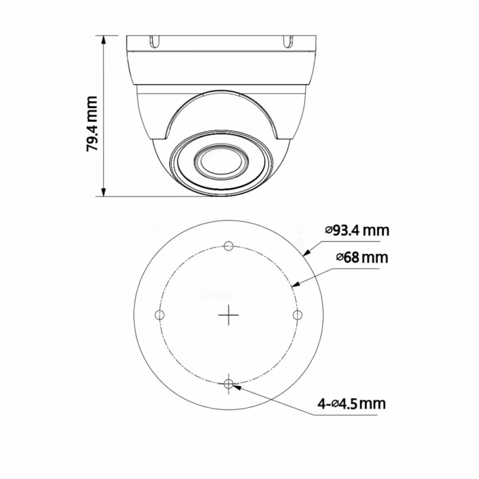 DAHUA HAC-HDW1800M-0280B 8MP HDCVI камера за надеждно денонощно наблюдение на входове, дворове и търговски обекти