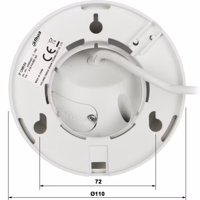 DAHUA IPC-HDW2449T-S-LED-0280B-PRO външна eyeball камера с широк 2.8 мм обзор и защита IP67