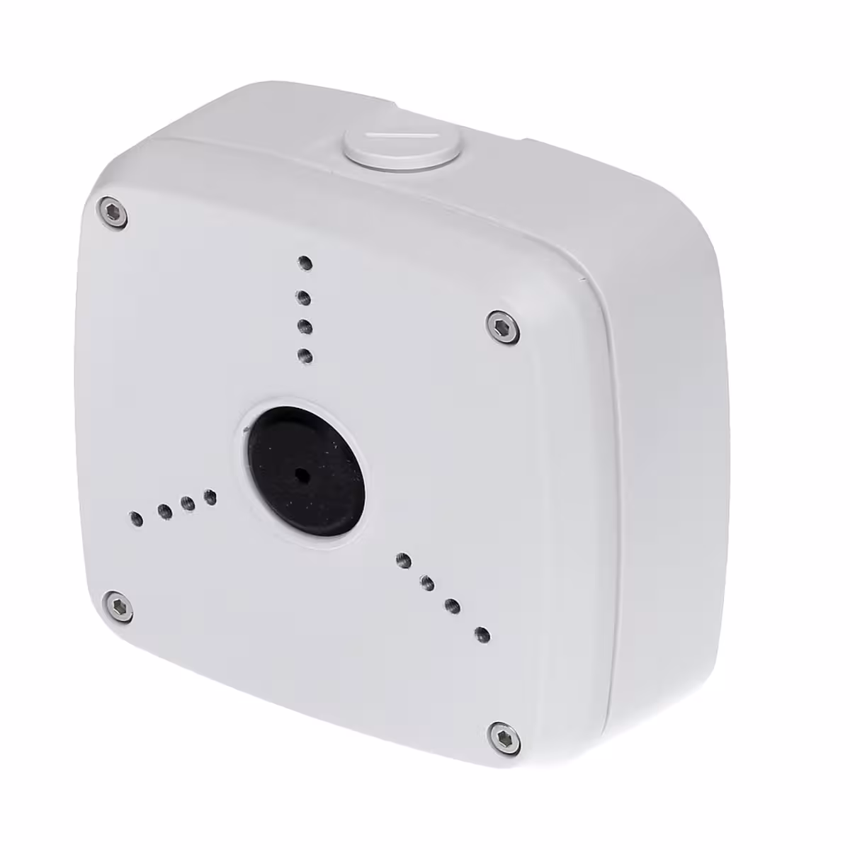 DAHUA PFA121 Junction Box монтажна кутия за защитено и подредено окабеляване DAHUA PFA121 Junction Box алуминиева основа за стабилен и подреден монтаж на камера за видеонаблюдение