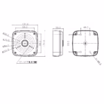 DAHUA PFA122 Water-proof Junction Box кутия за външен монтаж на камера с надеждно прибиране на мрежови и захранващи връзки