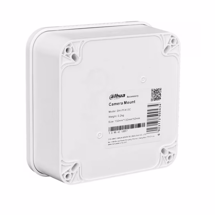 DAHUA PFA12C PVC монтажна основа за камери Dahua за надежден монтаж и лесна последваща поддръжка