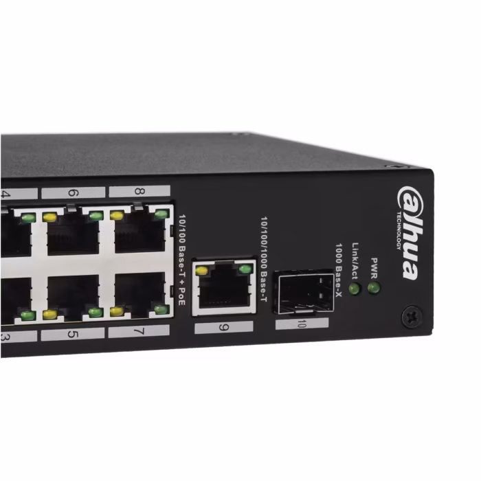 DAHUA PFS3110-8ET-96-V2 8-портов суич с PoE до 90 W за мощни IP и PTZ камери