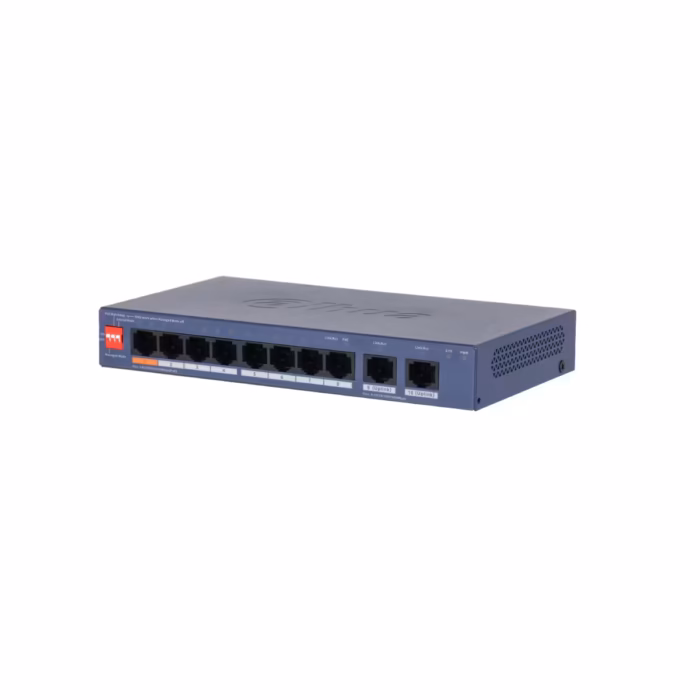 DAHUA CS4010-8GT-60 PoE управляван суич за видеонаблюдение с VLAN, PoE управление и Gigabit свързаност