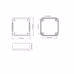 DAHUA PFA12C PVC монтажна кутия за скриване на Ethernet, захранващи и допълнителни кабелни връзки
