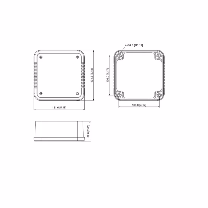 DAHUA PFA12C PVC монтажна кутия за скриване на Ethernet, захранващи и допълнителни кабелни връзки