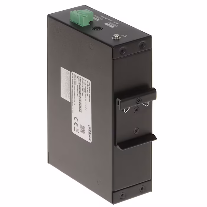 DAHUA LR2110-8ET-120 8-портов суич за професионално видеонаблюдение с ePoE, Hi-PoE и монтаж на DIN шина