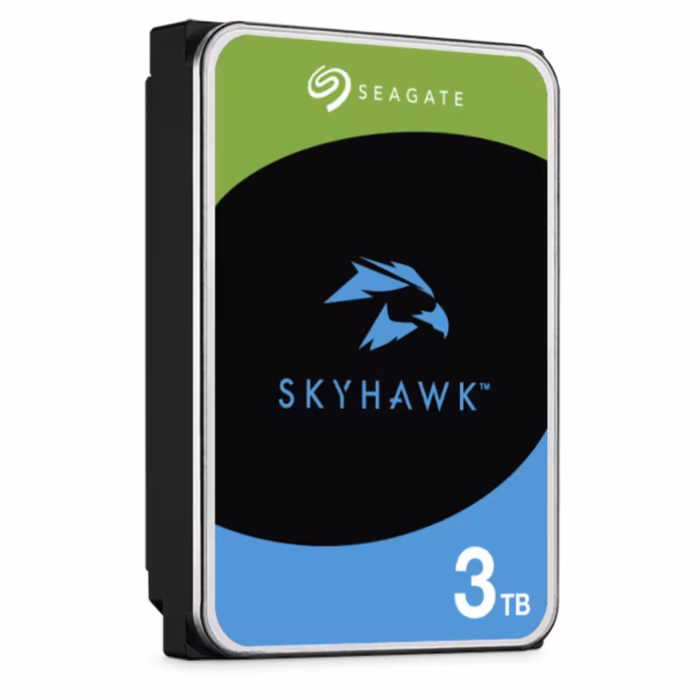 Снимка на твърд диск Seagate SkyHawk 3TB ST3000VX015, 3.5", SATA 6 Gb/s, оптимизиран за 24/7 видеонаблюдение